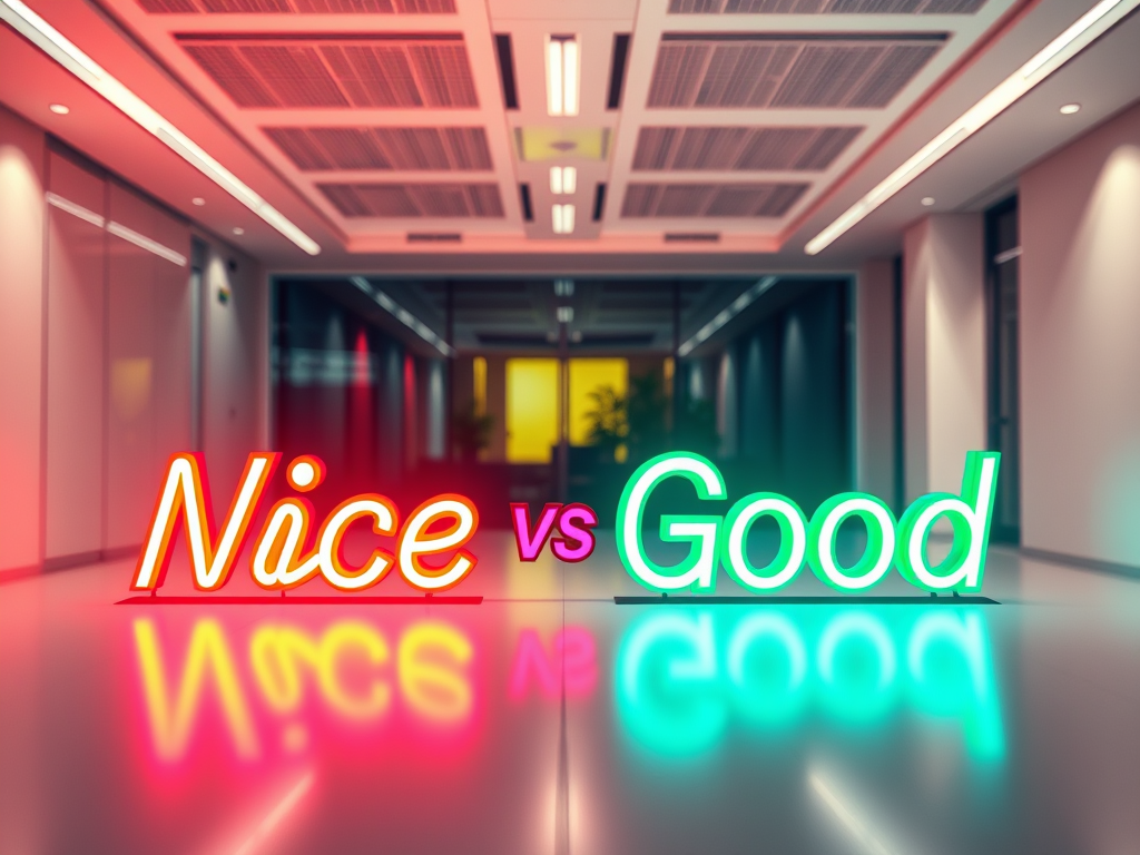 nice vs good neon colored sign - which one is better?